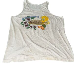Vintage surf tweety 3x tank top‎ loony tunes looney tunes bird cartoon